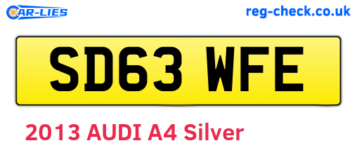 SD63WFE are the vehicle registration plates.