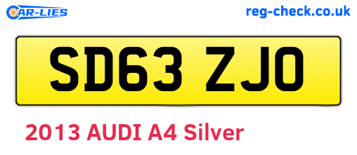SD63ZJO are the vehicle registration plates.