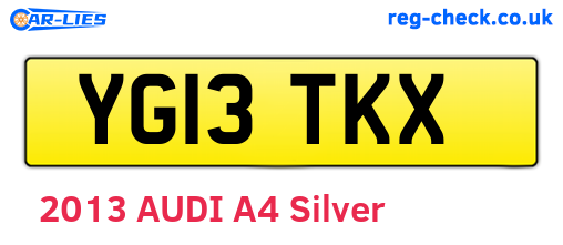 YG13TKX are the vehicle registration plates.