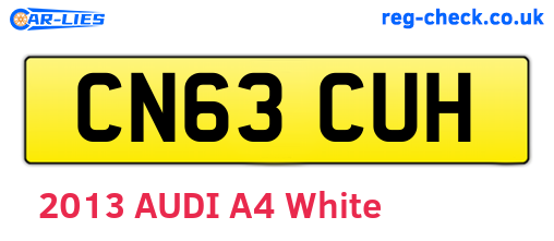 CN63CUH are the vehicle registration plates.