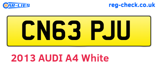 CN63PJU are the vehicle registration plates.