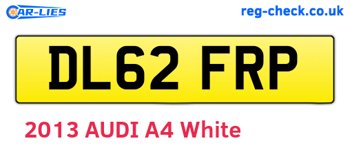DL62FRP are the vehicle registration plates.