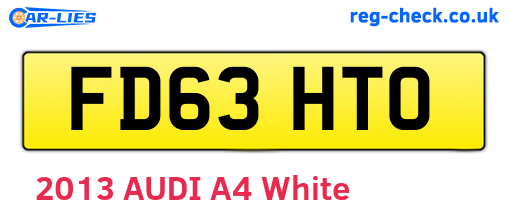 FD63HTO are the vehicle registration plates.