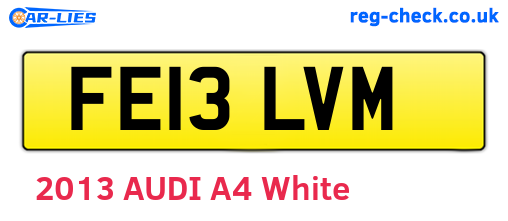 FE13LVM are the vehicle registration plates.