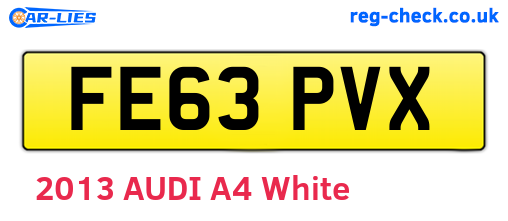 FE63PVX are the vehicle registration plates.