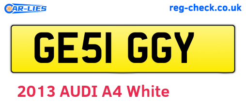 GE51GGY are the vehicle registration plates.