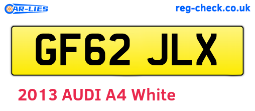 GF62JLX are the vehicle registration plates.
