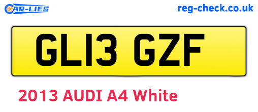 GL13GZF are the vehicle registration plates.