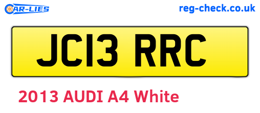 JC13RRC are the vehicle registration plates.