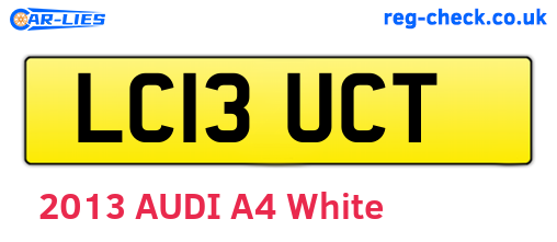 LC13UCT are the vehicle registration plates.