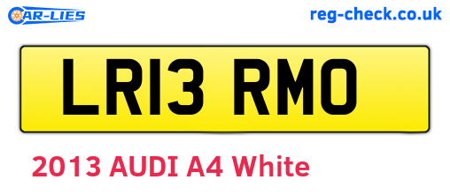 LR13RMO are the vehicle registration plates.