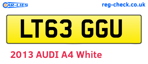 LT63GGU are the vehicle registration plates.