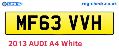MF63VVH are the vehicle registration plates.