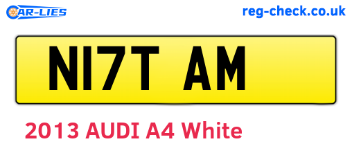 N17TAM are the vehicle registration plates.