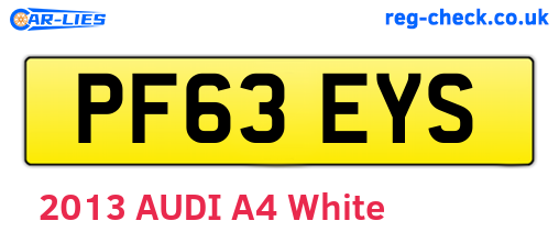 PF63EYS are the vehicle registration plates.