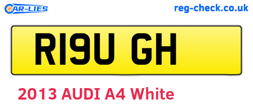 R19UGH are the vehicle registration plates.