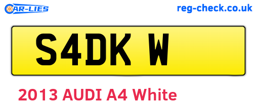 S4DKW are the vehicle registration plates.