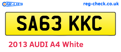 SA63KKC are the vehicle registration plates.