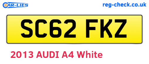 SC62FKZ are the vehicle registration plates.