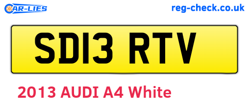SD13RTV are the vehicle registration plates.