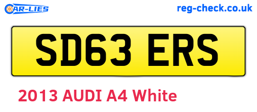 SD63ERS are the vehicle registration plates.