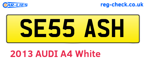 SE55ASH are the vehicle registration plates.
