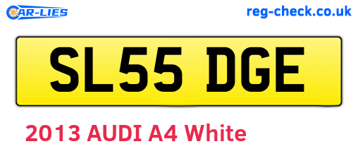 SL55DGE are the vehicle registration plates.