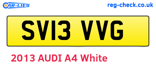 SV13VVG are the vehicle registration plates.