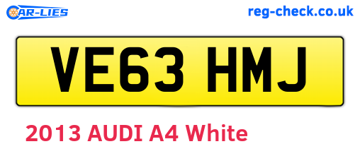 VE63HMJ are the vehicle registration plates.