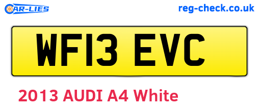 WF13EVC are the vehicle registration plates.