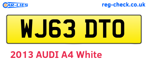 WJ63DTO are the vehicle registration plates.