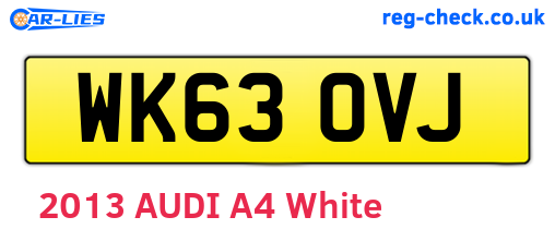 WK63OVJ are the vehicle registration plates.