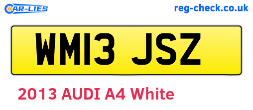 WM13JSZ are the vehicle registration plates.