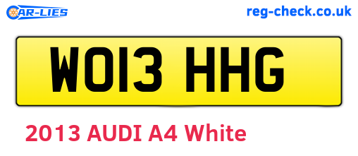 WO13HHG are the vehicle registration plates.