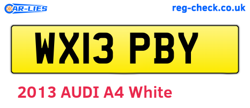 WX13PBY are the vehicle registration plates.