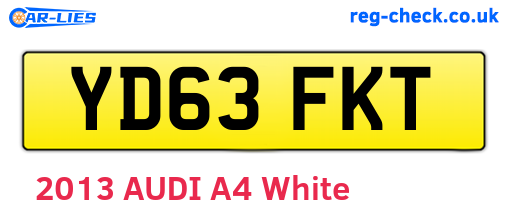 YD63FKT are the vehicle registration plates.