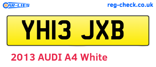 YH13JXB are the vehicle registration plates.