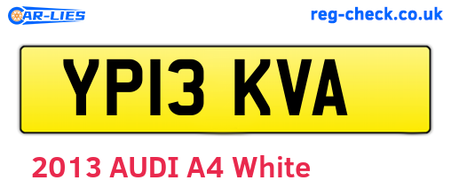 YP13KVA are the vehicle registration plates.