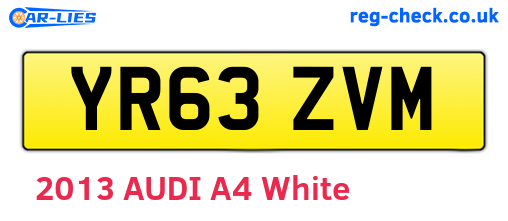 YR63ZVM are the vehicle registration plates.