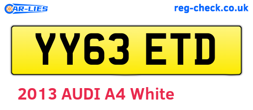 YY63ETD are the vehicle registration plates.
