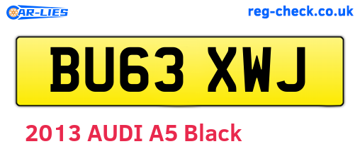 BU63XWJ are the vehicle registration plates.