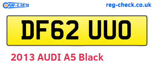 DF62UUO are the vehicle registration plates.