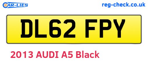 DL62FPY are the vehicle registration plates.