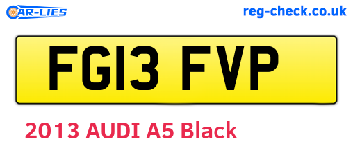 FG13FVP are the vehicle registration plates.