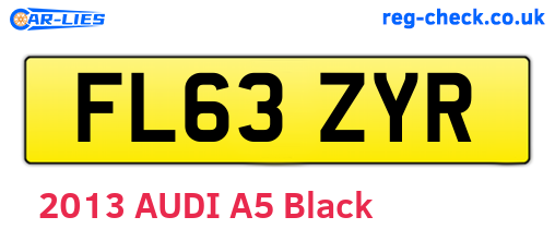 FL63ZYR are the vehicle registration plates.