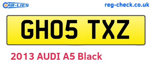 GH05TXZ are the vehicle registration plates.