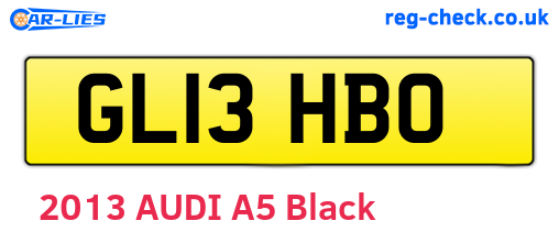 GL13HBO are the vehicle registration plates.
