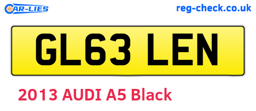 GL63LEN are the vehicle registration plates.