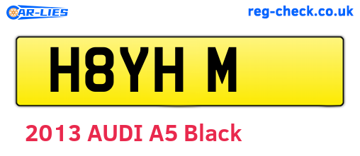 H8YHM are the vehicle registration plates.
