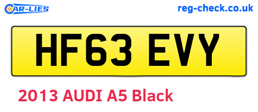HF63EVY are the vehicle registration plates.